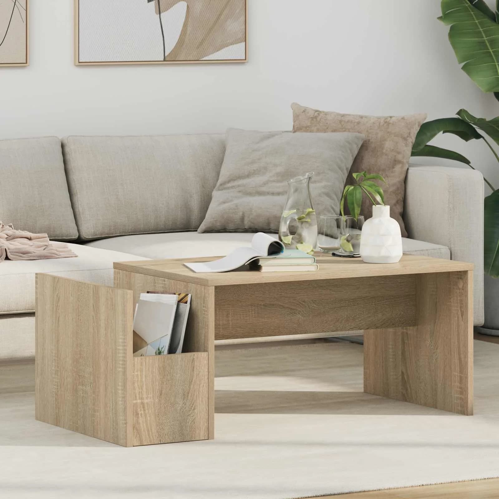 Klubska miza Sonoma hrast 90 x 45 x 35 cm Inženirski les