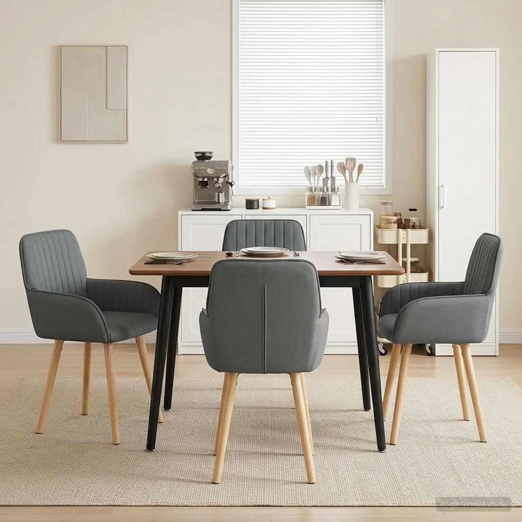 Jedilni stoli 4 kos Blago Temno siva 56,5 x 50 x 87,5 cm