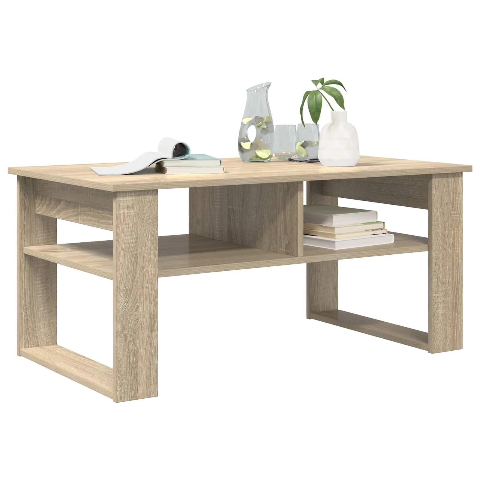 Klubska miza Sonoma hrast 96 x 54 x 44 cm Inženirski les - slika 3