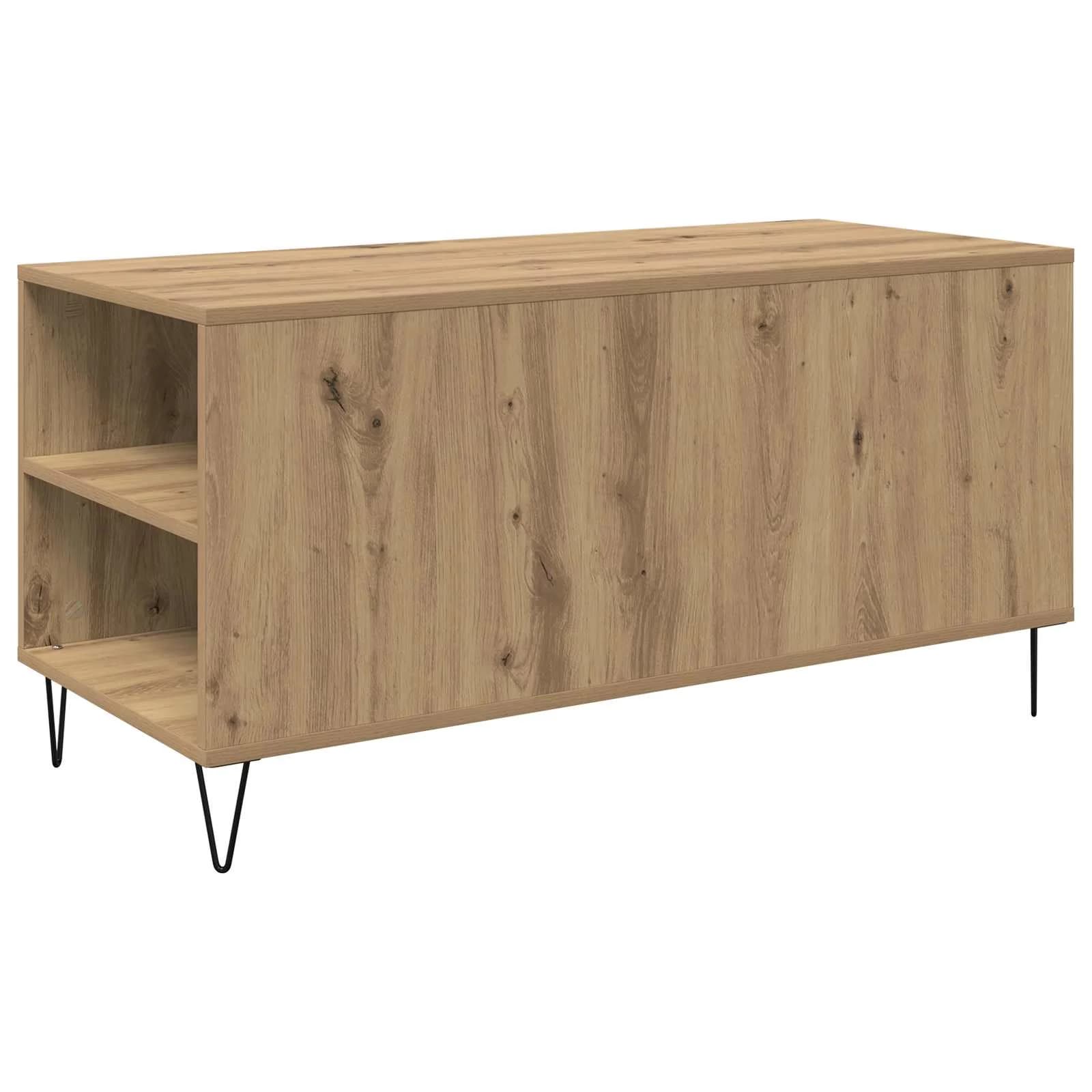 Klubska miza Umetni hrast 102 x 44,5 x 50 cm Inženirski les - slika 8
