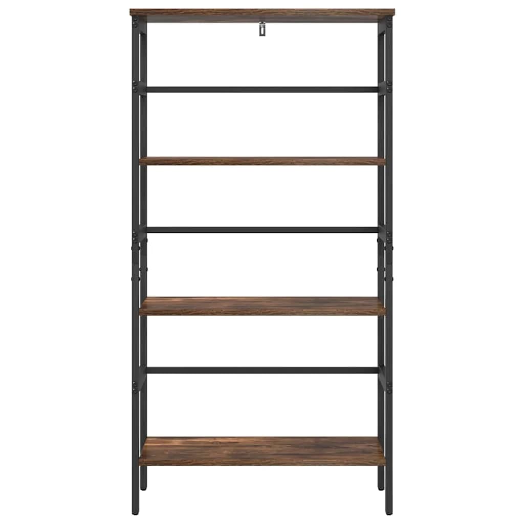 Knjižna polica 3 nivojev 60 x 29,5 x 115 cm Inženirski les - slika 5