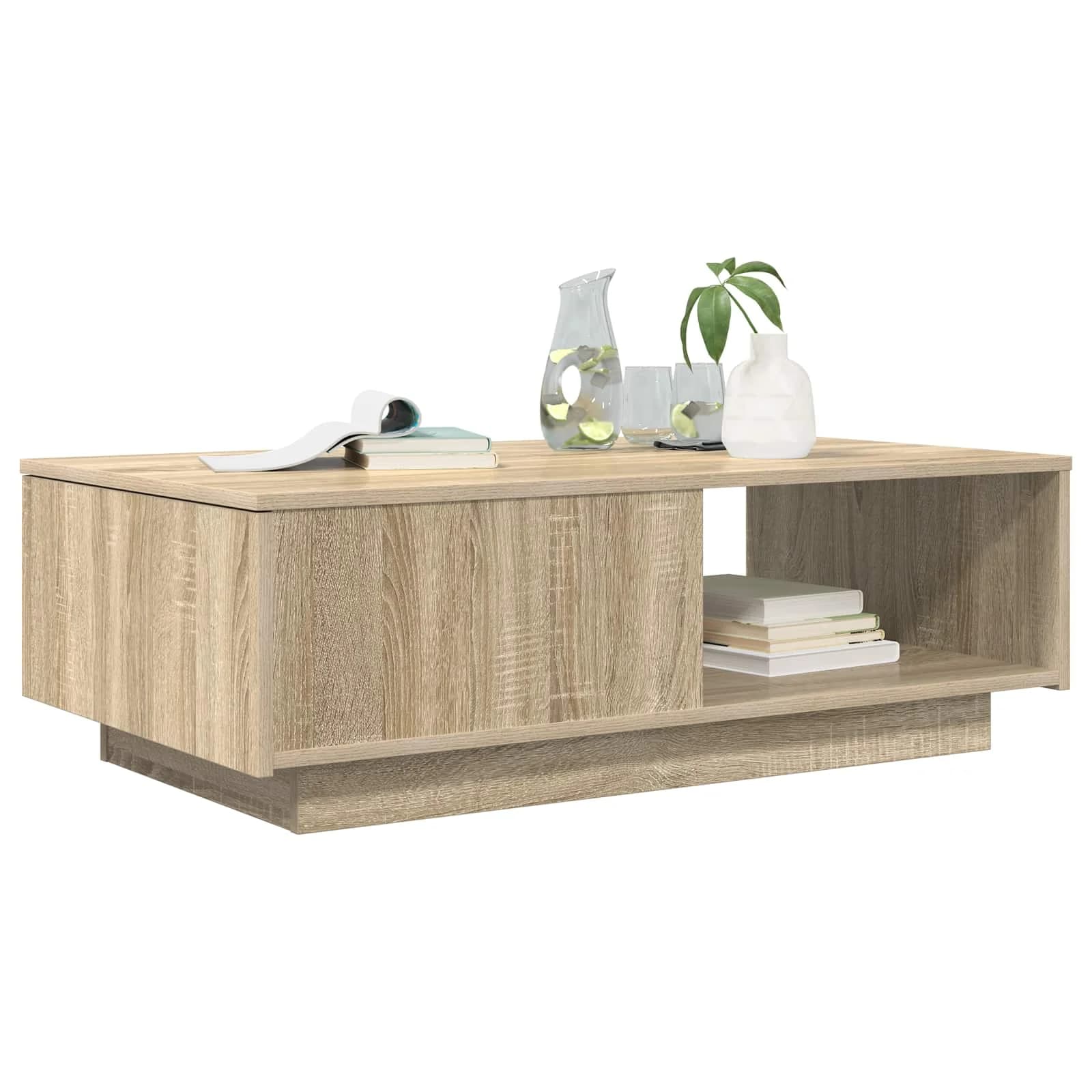 Klubska miza Sonoma hrast 95 x 55 x 31 cm Inženirski les - slika 3