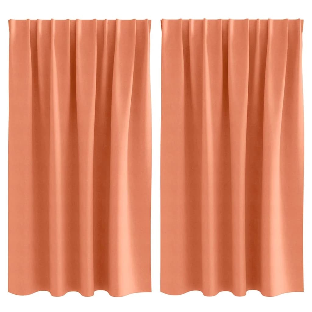 Zavese za zatemnitev z obroči 2 kos Terakota 140 x 140 cm - slika 2
