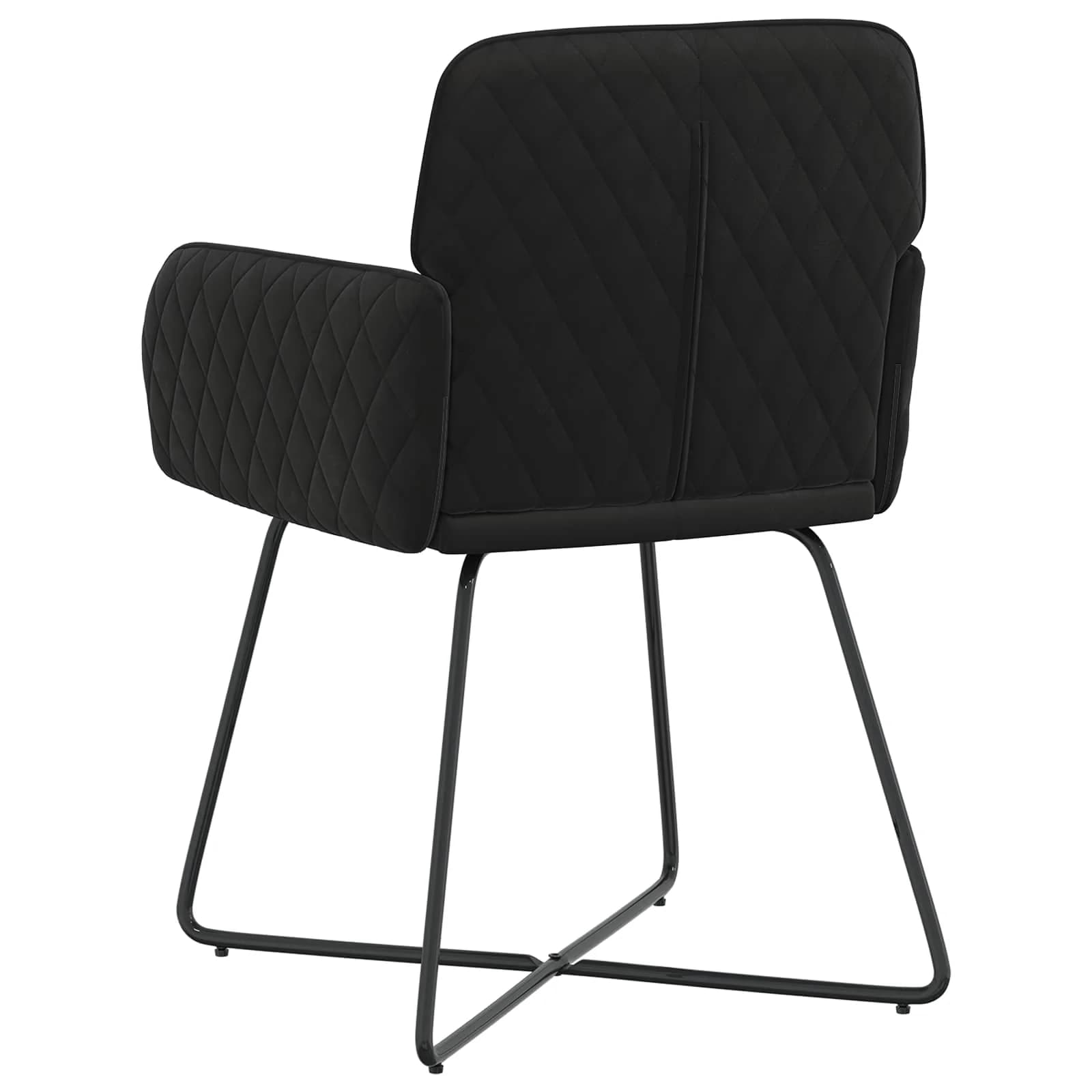 Jedilni stoli 2 kos Žamet Črna 59 x 56,5 x 86 cm - slika 5