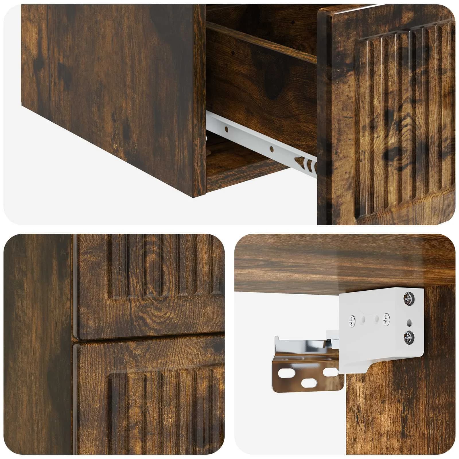 Stenski nočni omarici Dimljen hrast 33 x 34,5 x 40 cm - slika 8