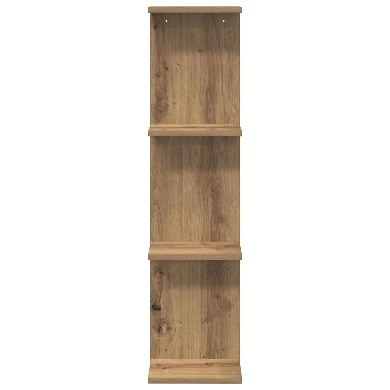 Stenska polica Artisan hrast 25 x 15 x 100 cm Inženirski les - slika 4