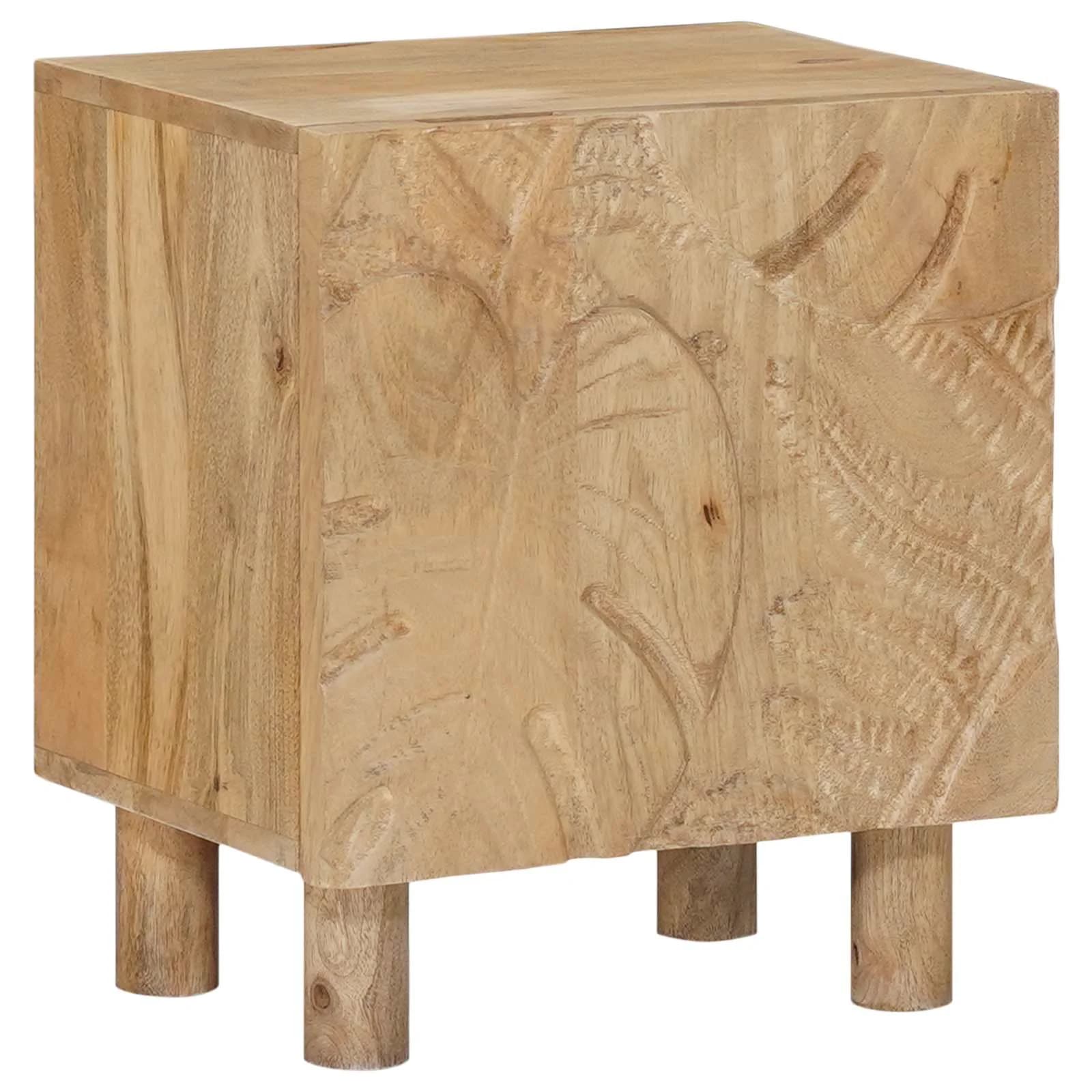 Ročno izdelana nočna omarica Teak rjava 40 x 30 x 45 cm