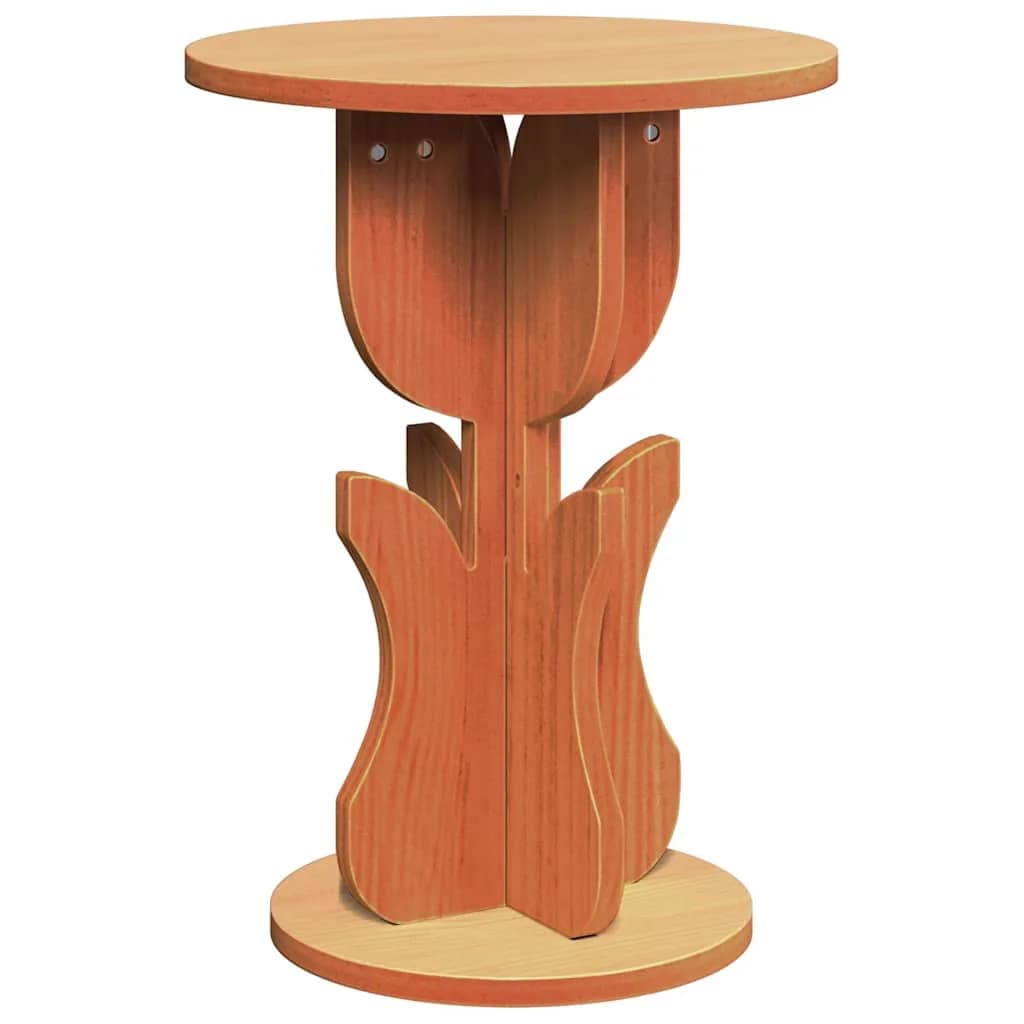 Klubska miza Voskast rjav 39,5 x 39,5 x 53,5 cm Trdna borovina - slika 7
