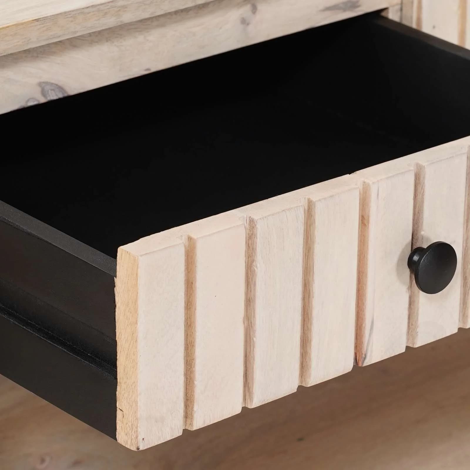 Ročno izdelana miza za kavo Bela 85 x 45 x 50 cm - slika 9