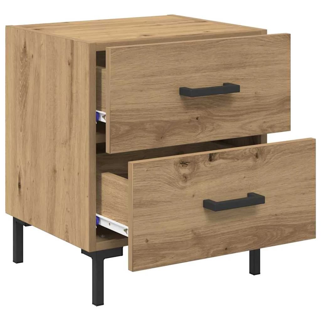 Nočna omarica 2 kos Umetni hrast 40 x 35 x 47,5 cm - slika 5