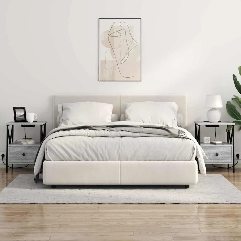 Nočna omarica 2 kos Siva Sonoma 41,5 x 40,5 x 55 cm - slika 4