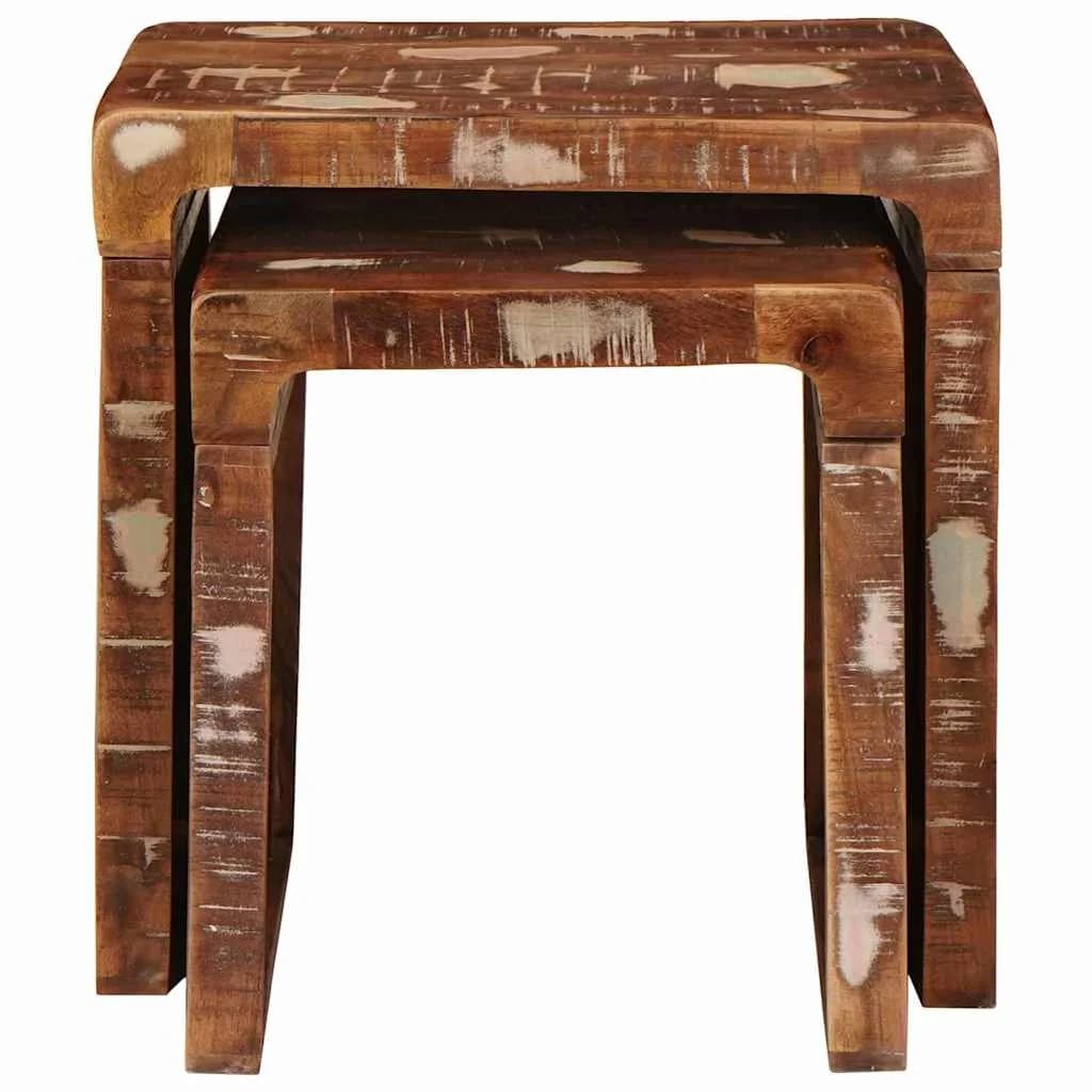 Gnezditvene mize 2 kos Rjava 46 x 40 x 46 cm - slika 4