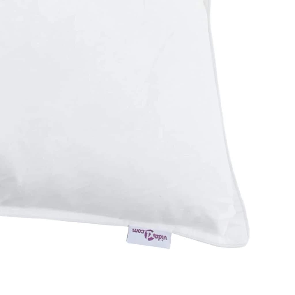 Vzglavnik 2 kos 50 x 50 cm Perje Bela - slika 9