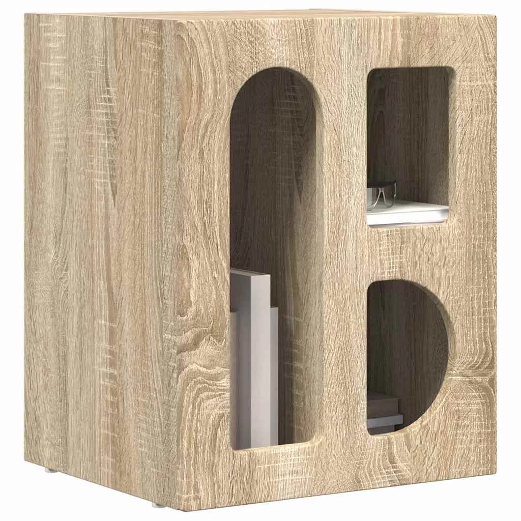 Nočna omarica ELST 2 kos Sonoma hrast 40 x 35 x 50 cm - slika 3