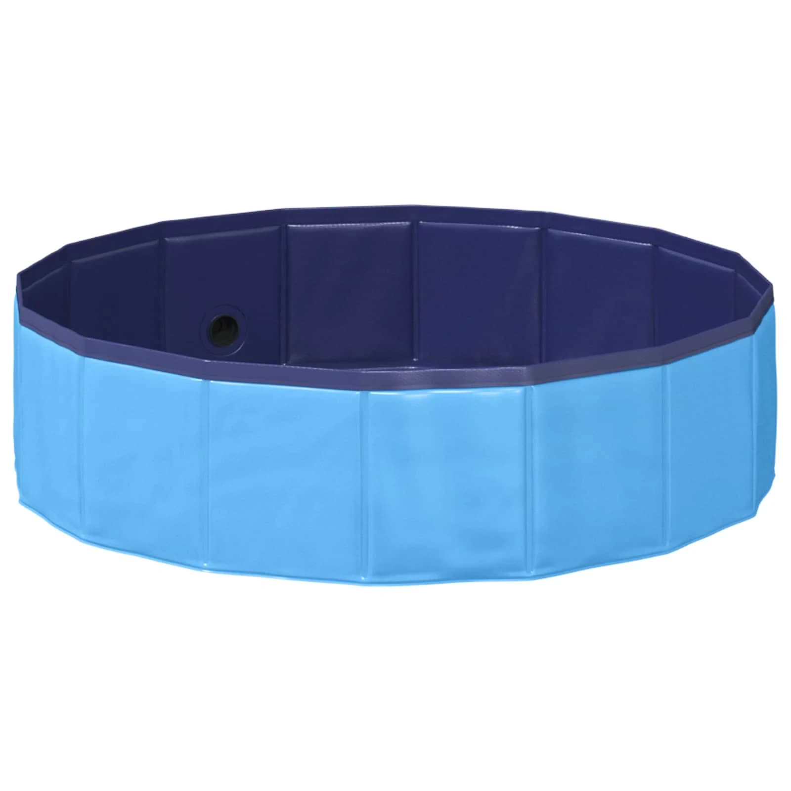Otroški bazen Modra Ø 80 x 20 cm Debel PVC in inženirski les - slika 3