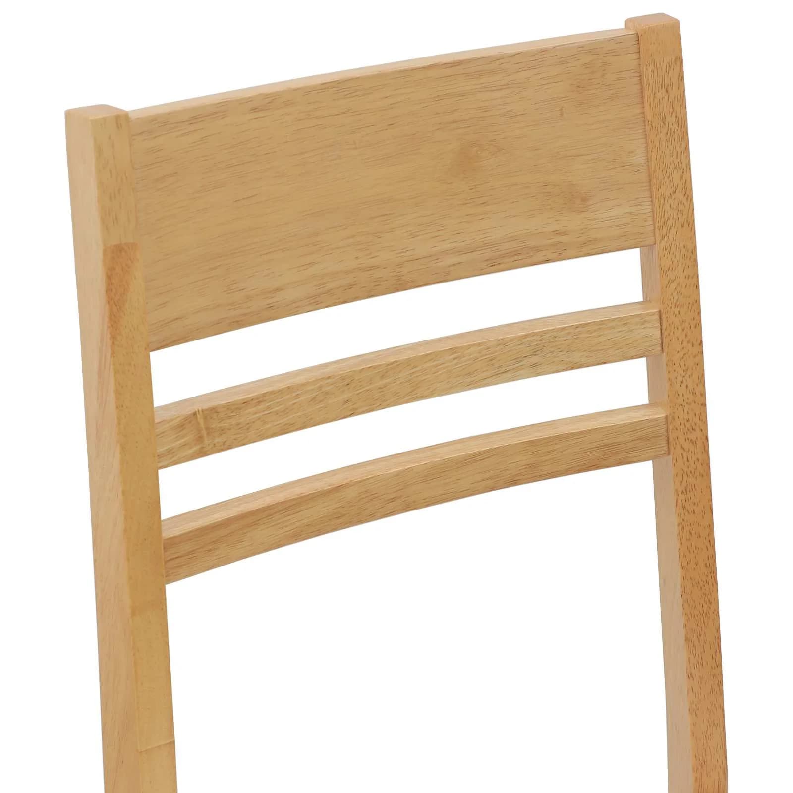 Jedilni stoli 2 kos Masivno gumovo les Naravna 43 x 54 x 89 cm - slika 8
