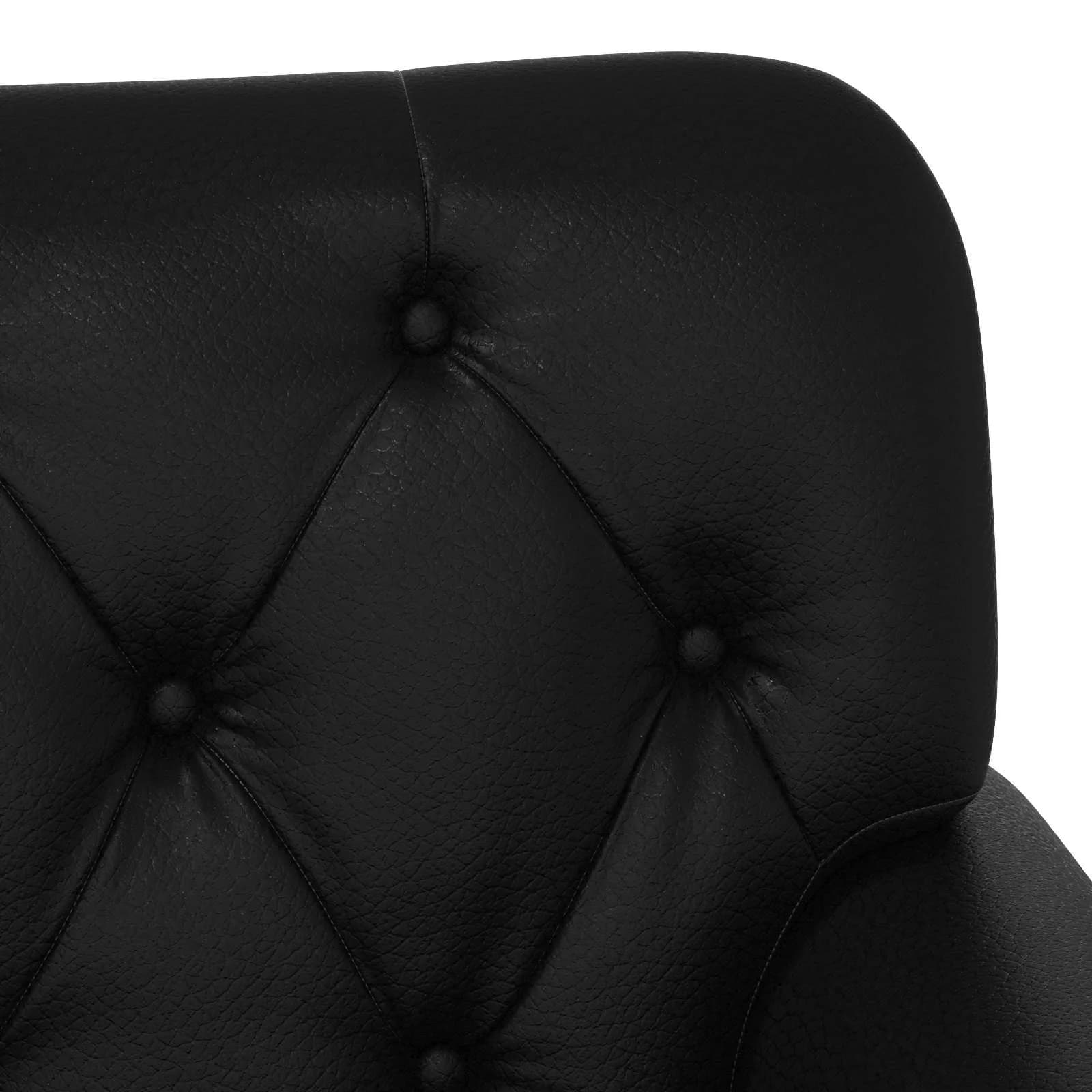 Dvojnica s gumbi Črna 120 x 65 x 77 cm Umetno usnje - slika 7