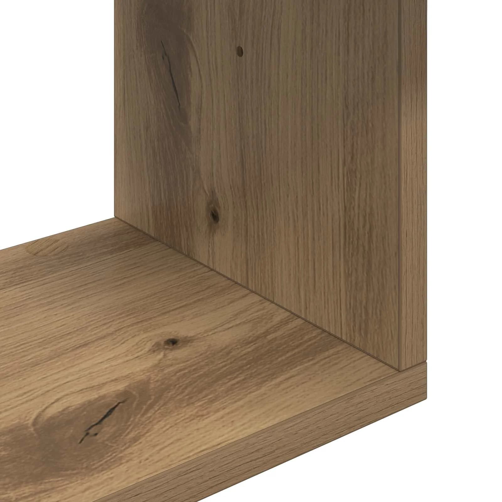 Stenska polica Artisan hrast 70 x 20 x 100 cm Inženirski les - slika 7