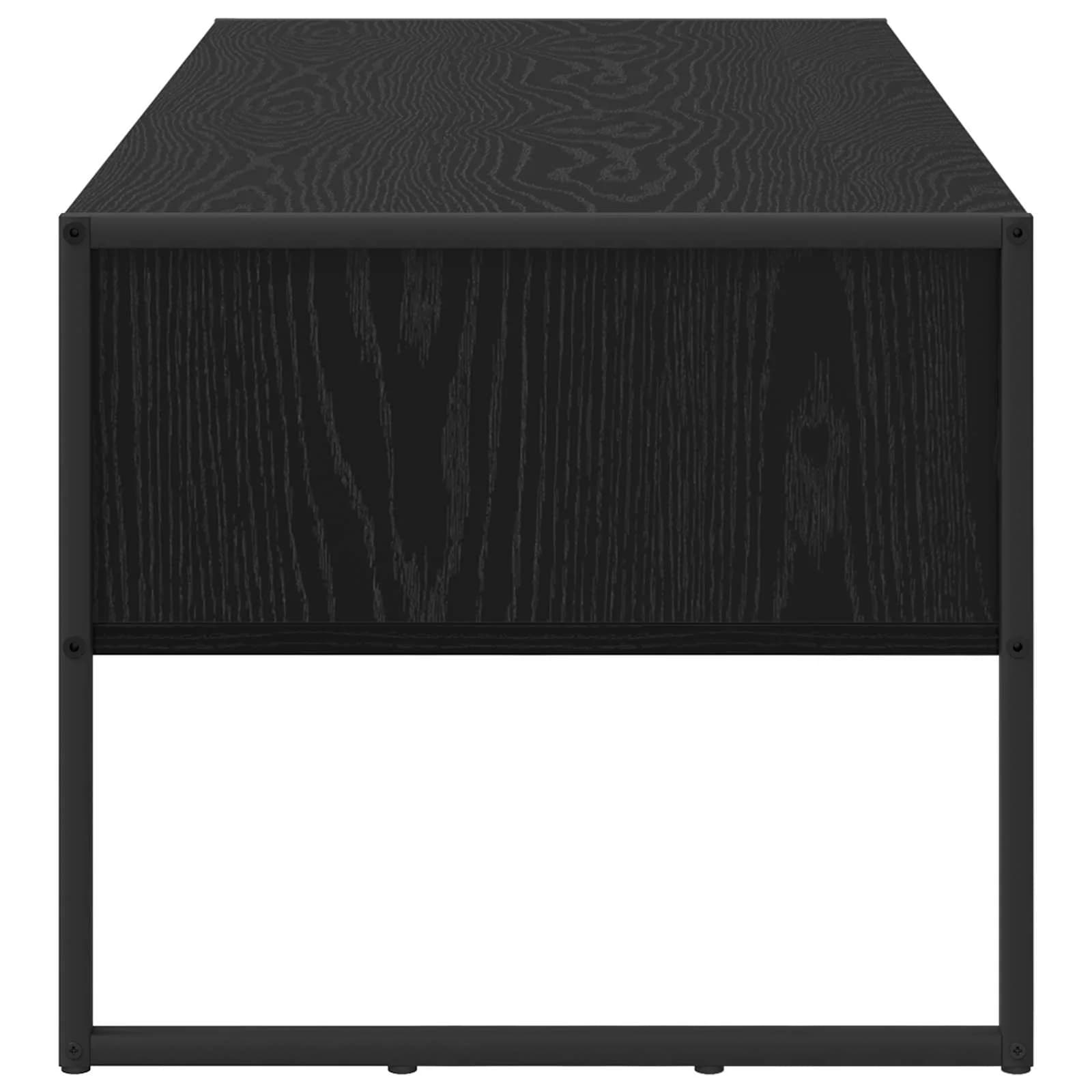 Klubska miza Črna Orehovina 100 x 46 x 40 cm Inženirski les - slika 7