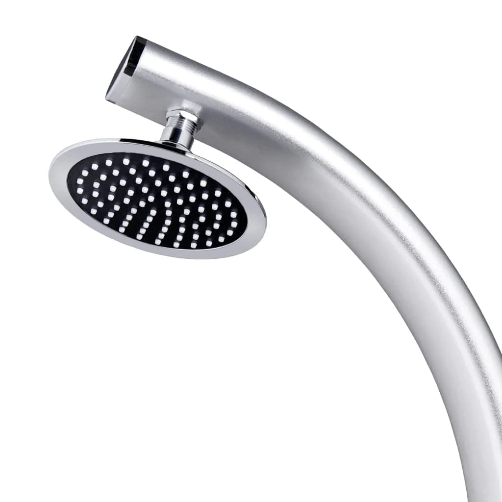 Vrtni tuš s sivim podstavkom 220 cm aluminij - slika 9
