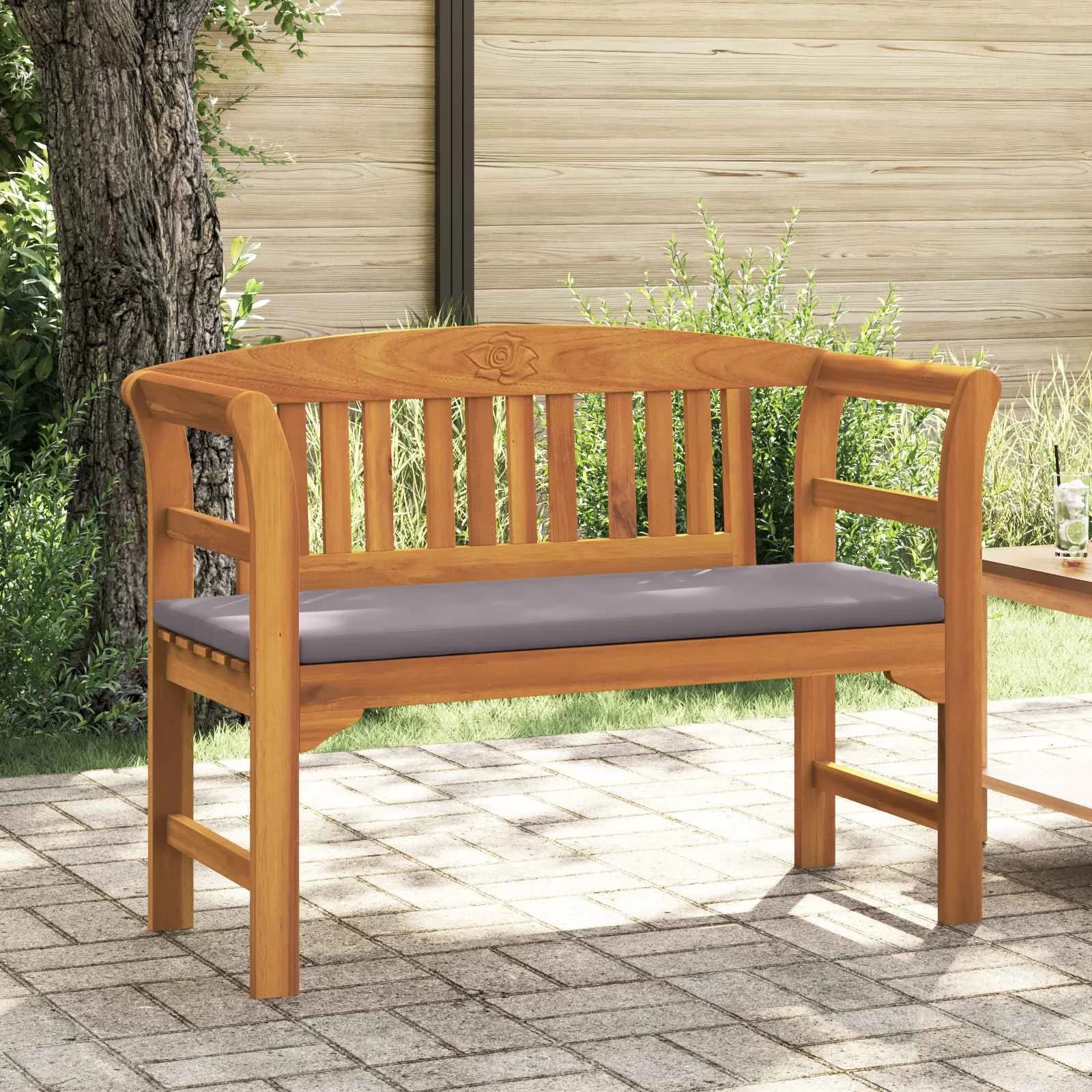 Klop s rozami Naravna 114 x 46 x 82,5 cm Masiven les akacije