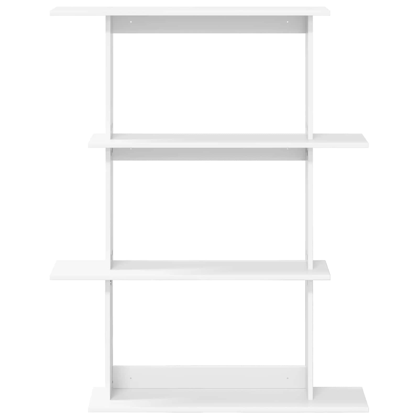 Stenska polica Bela 100 x 20 x 126 cm Inženirski les - slika 4