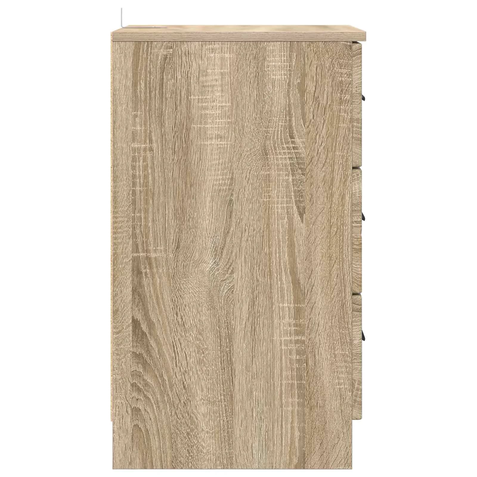 Nočna omarica sonoma hrast 38 x 38 x 66 cm Inženirski les - slika 7