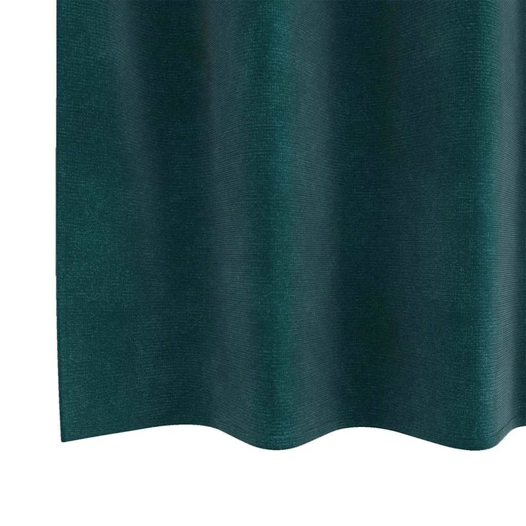 Zatemnitvene zavese 2 kos Temno zelena 140 x 260 cm Žamet - slika 6