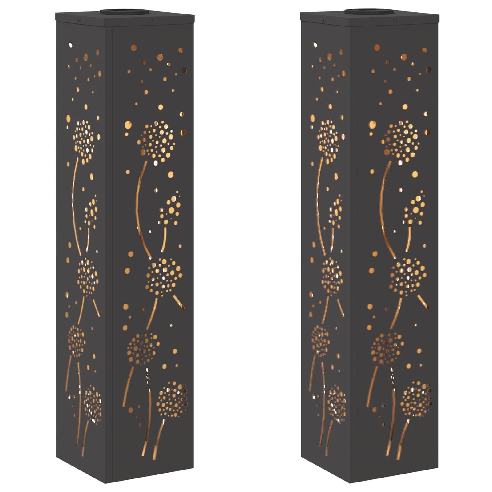 Solarno LED svetilo za pot 2 kos Toplo bela 18 x 18 x 80 cm - slika 2