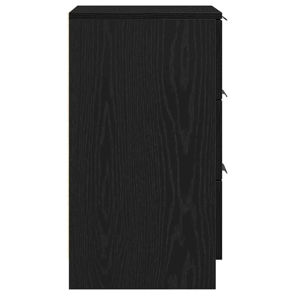 Nočna omarica 2 kos Črna Orehovina 40 x 65 x 65 cm - slika 8