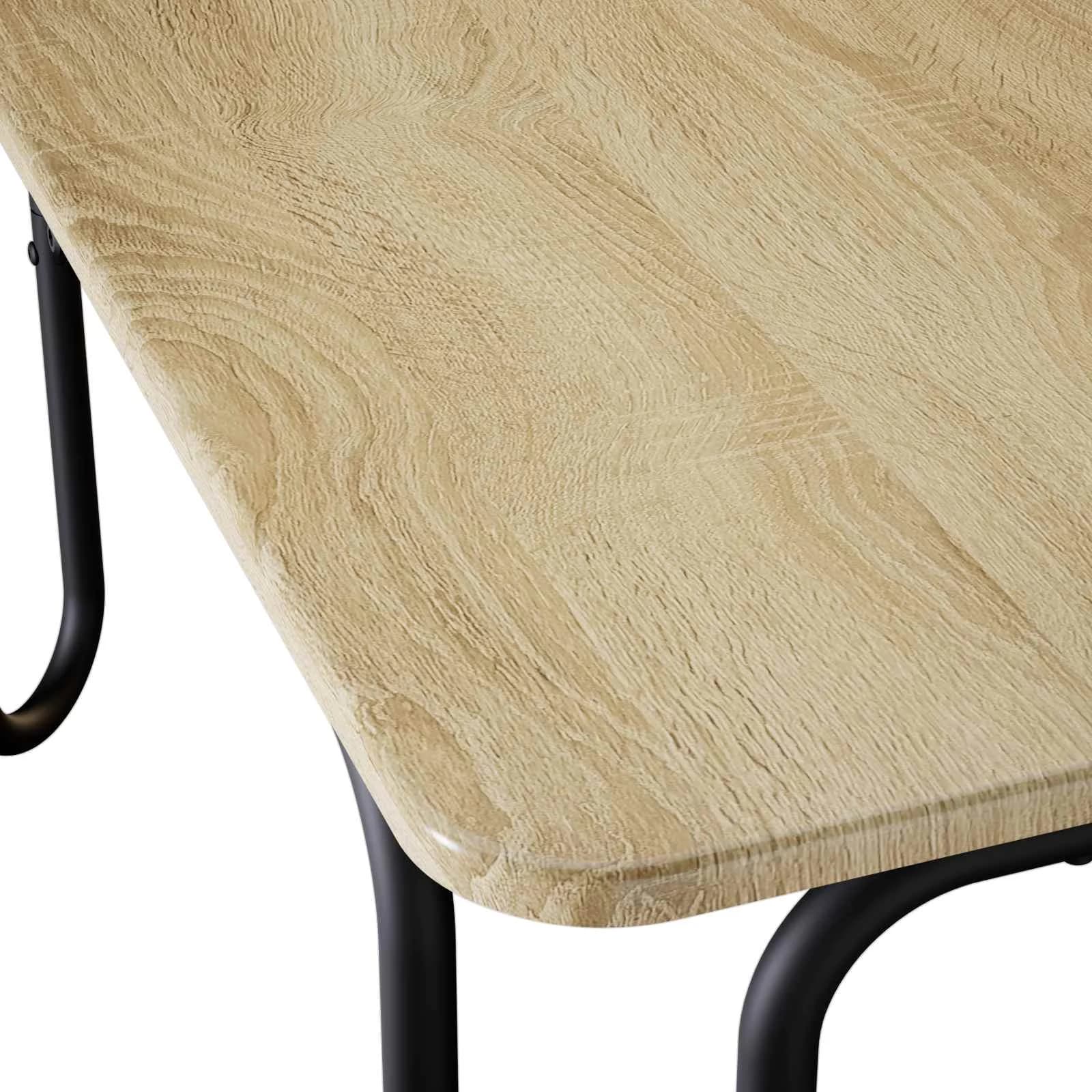 Klubska miza Sonoma hrast 100 x 100 x 45 cm Inženirski les - slika 6
