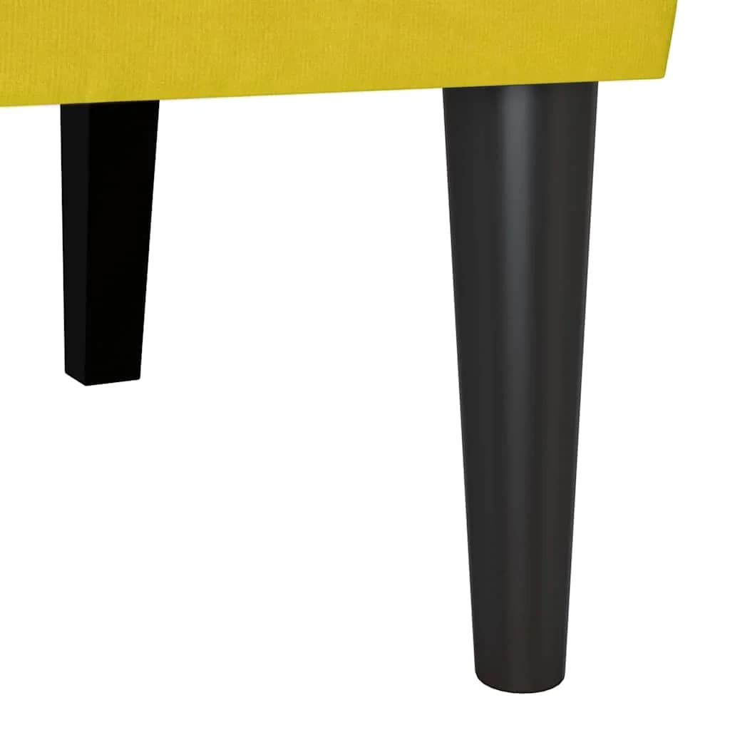 Chesterfield klop Rumena 112 x 65,5 x 75 cm Žamet - slika 9