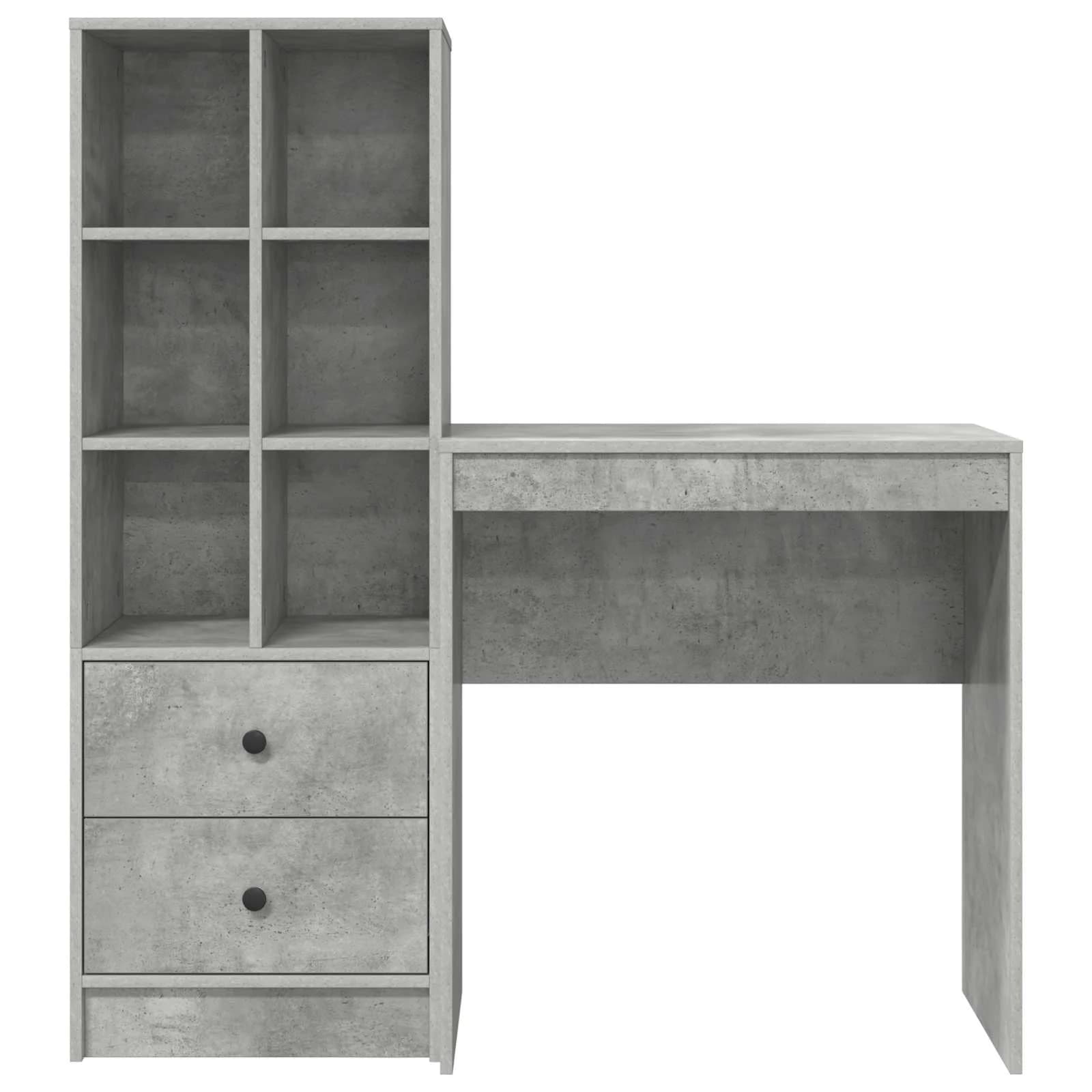 Miza Betonsko siva 115,5 x 40 x 127 cm 2 kos - slika 8