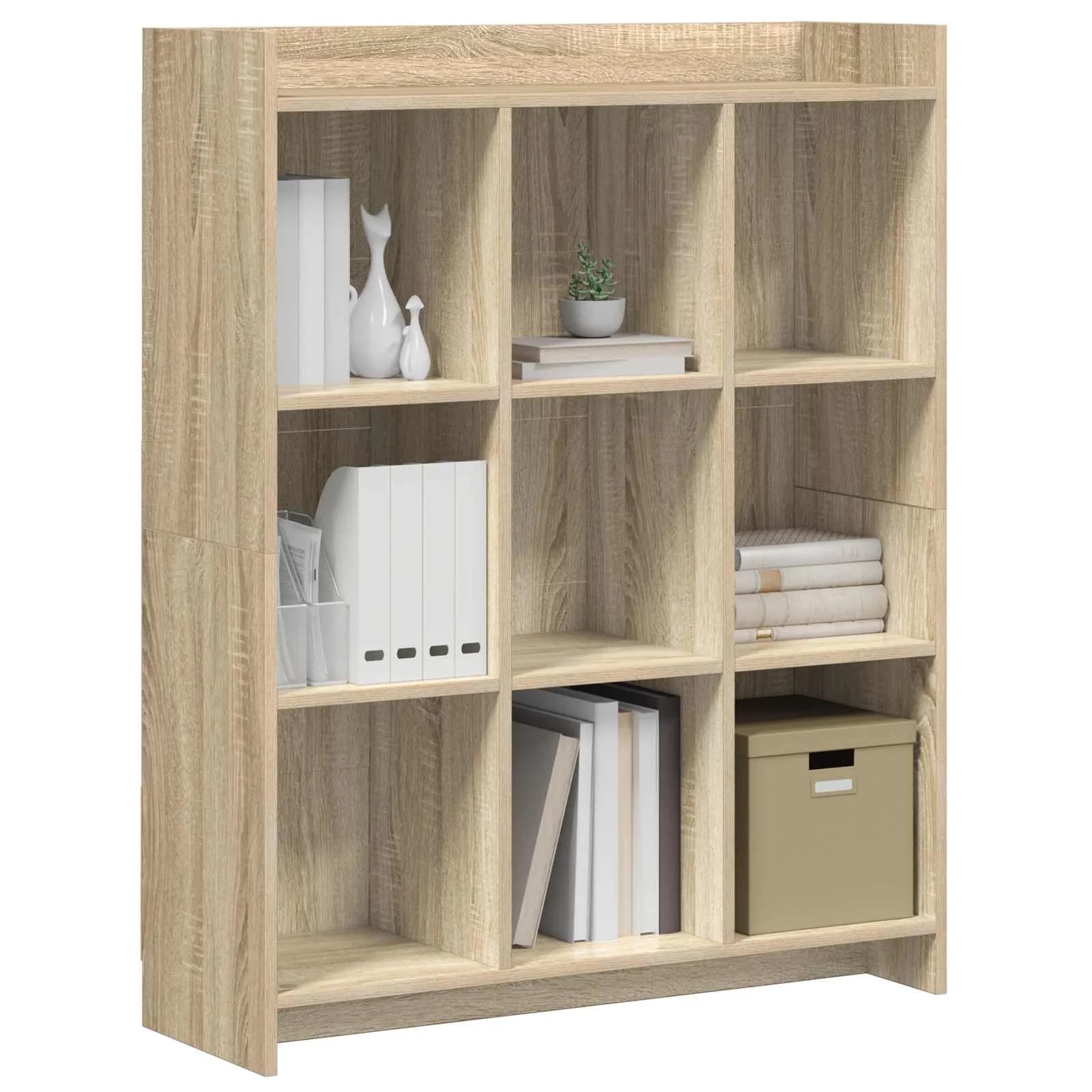 Knjižna omara Sonoma hrast 87,5 x 30 x 111 cm Inženirski les - slika 3