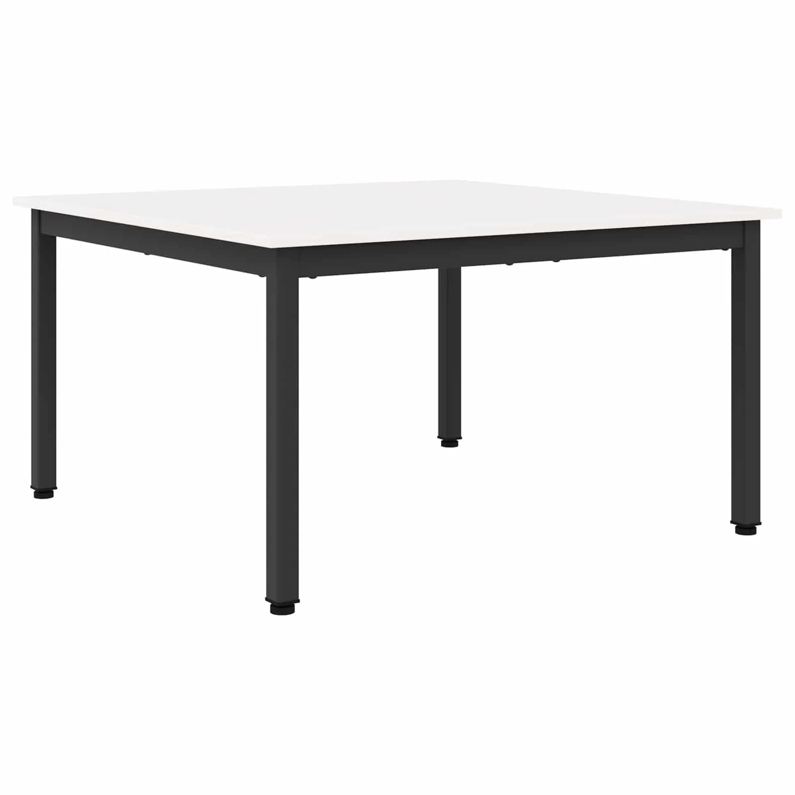 Klubska miza Bela 80 x 80 x 45 cm Masivno borovo les - slika 2