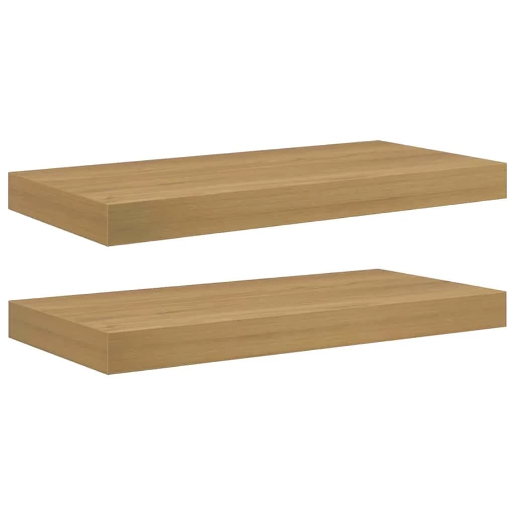 Stenska polica Montaža za steno 2 kos Rjava 50 x 23,5 x 3,8 cm - slika 2