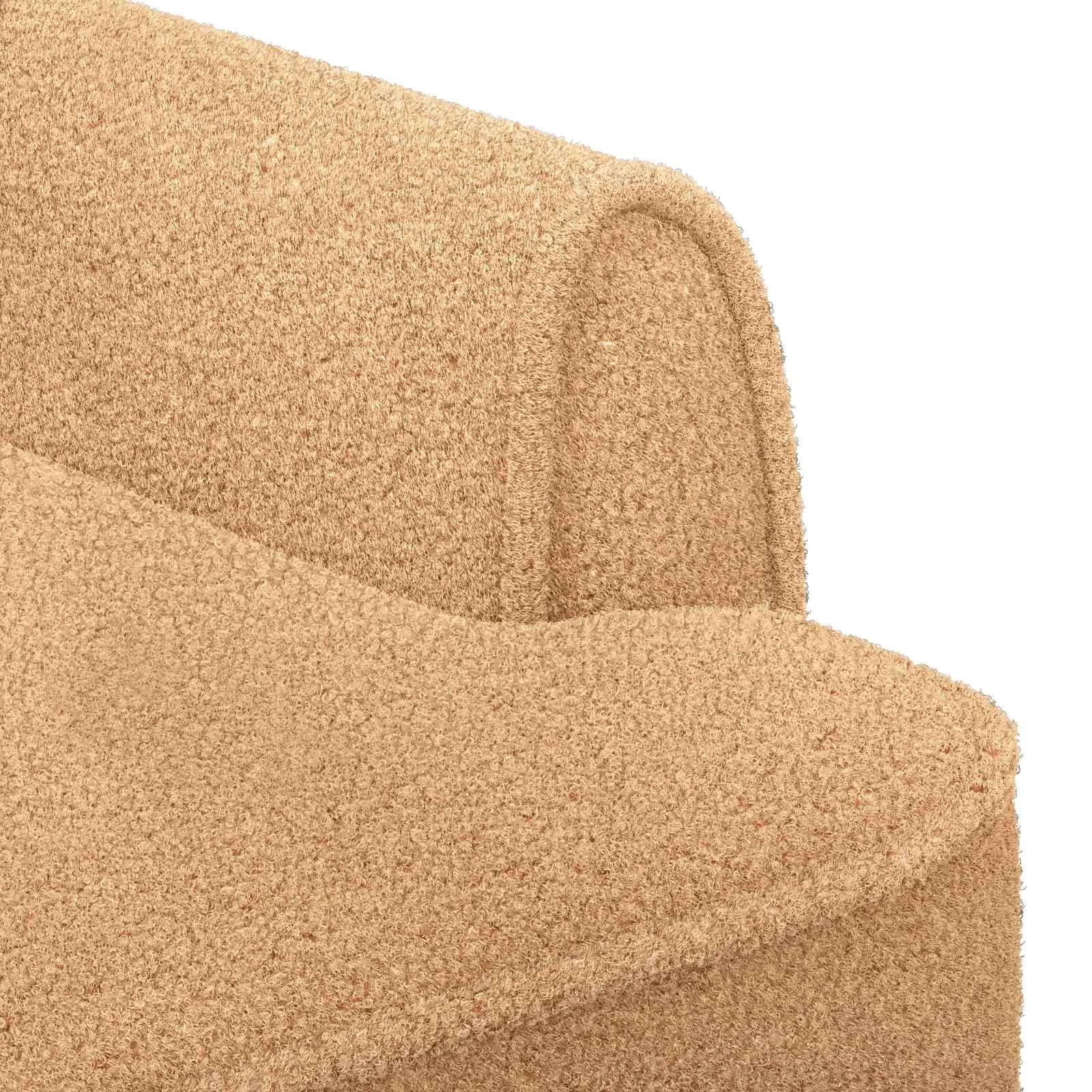 Dvojnica s gumbi Bež 117 x 67 x 77 cm Bouclé - slika 6