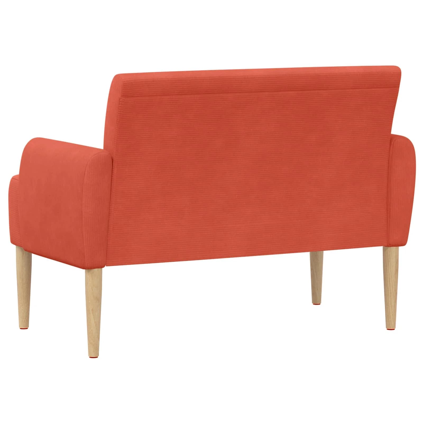 Dvojnica s gumbi Rdeče oranžna 116 x 67 x 81 cm Žametna tkanina - slika 5