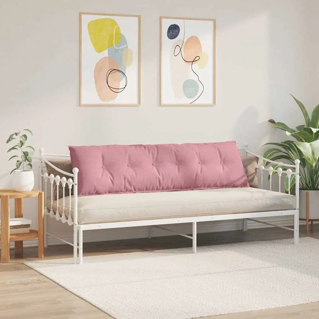Poglavni vzglavnik Roza 180 x 50 cm Žametna tkanina - slika 4