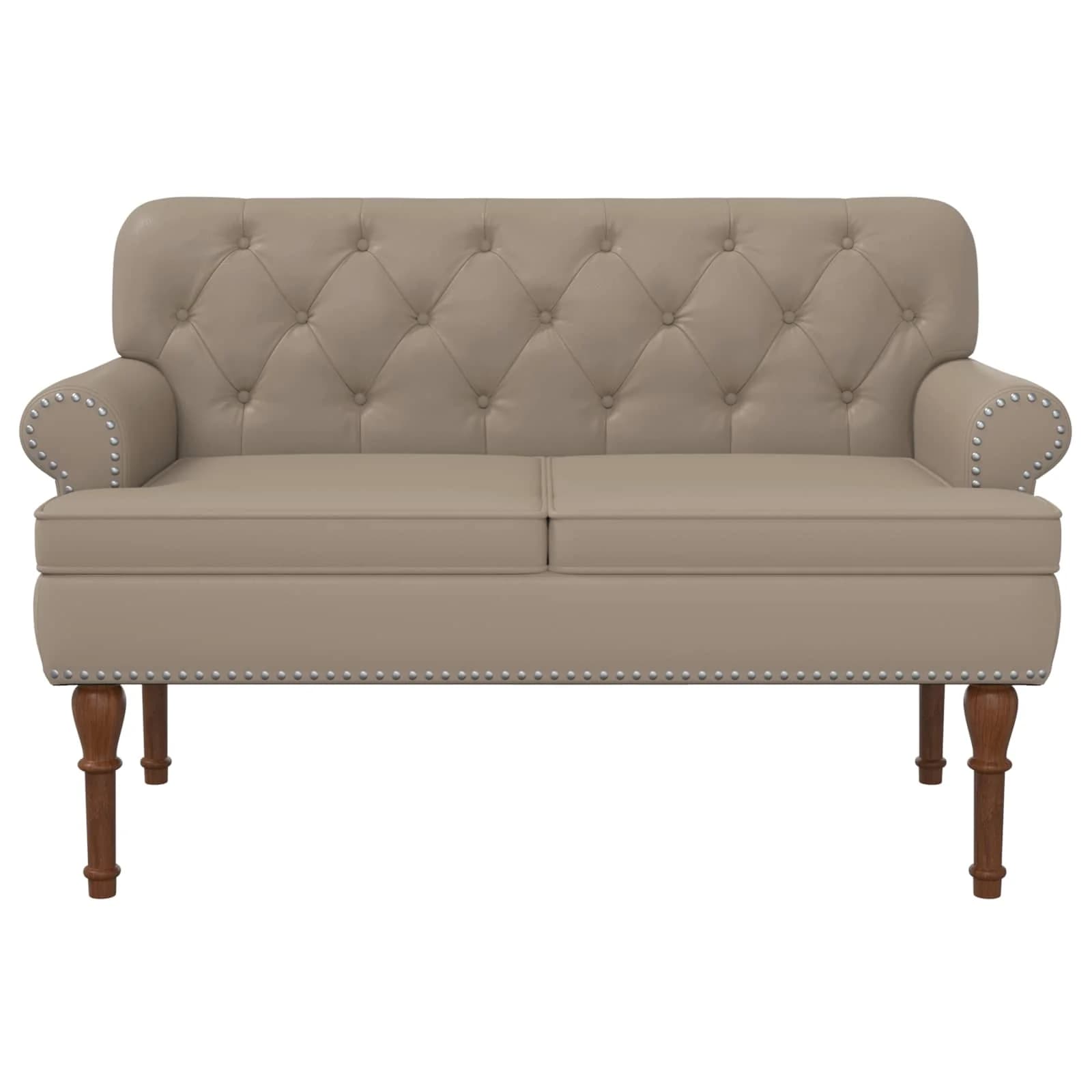 Dvojnica s gumbi Kapučino 120 x 65 x 77 cm Umetno usnje - slika 3