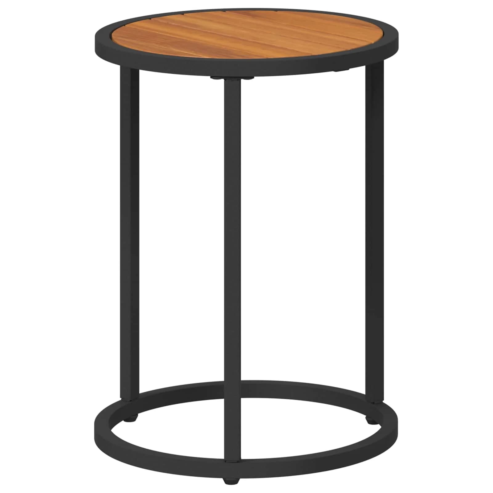 Set kavno mizico 2 kos Naravna in črna 55 x 55 x 45 cm - slika 4