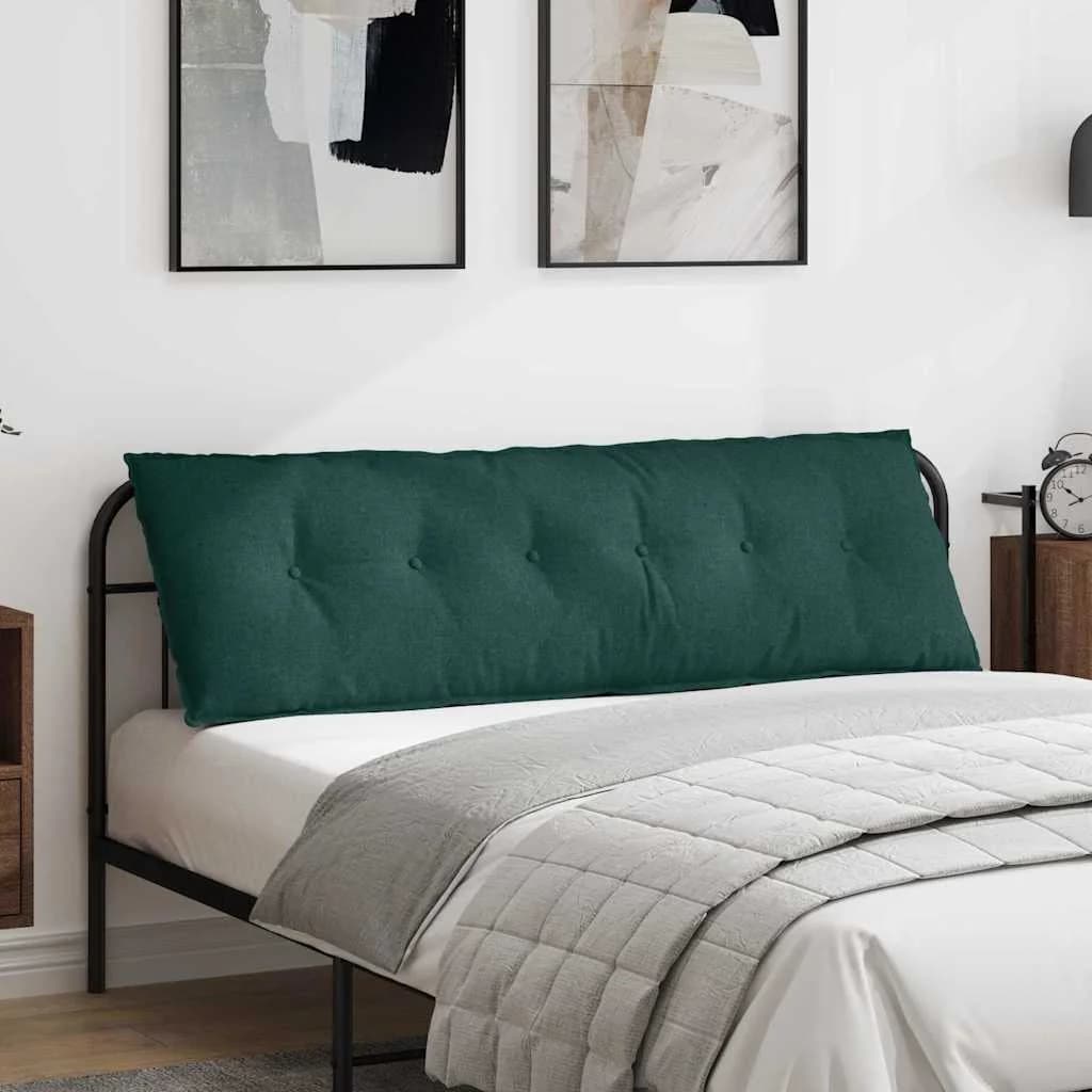 Poglavni vzglavnik Temno zelena 160 x 19 x 50 cm blago