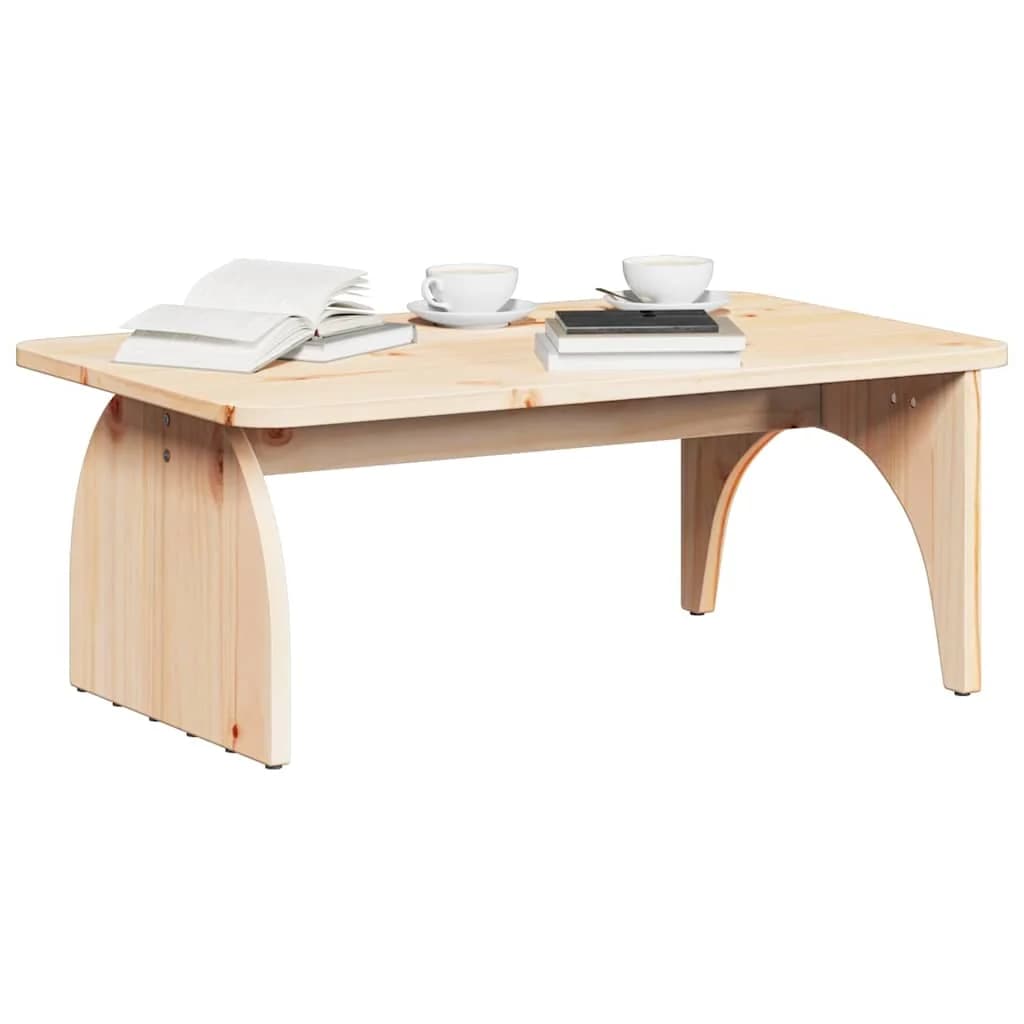Klubska miza Naravna 80 x 50 x 31 cm Trdna borovina - slika 3