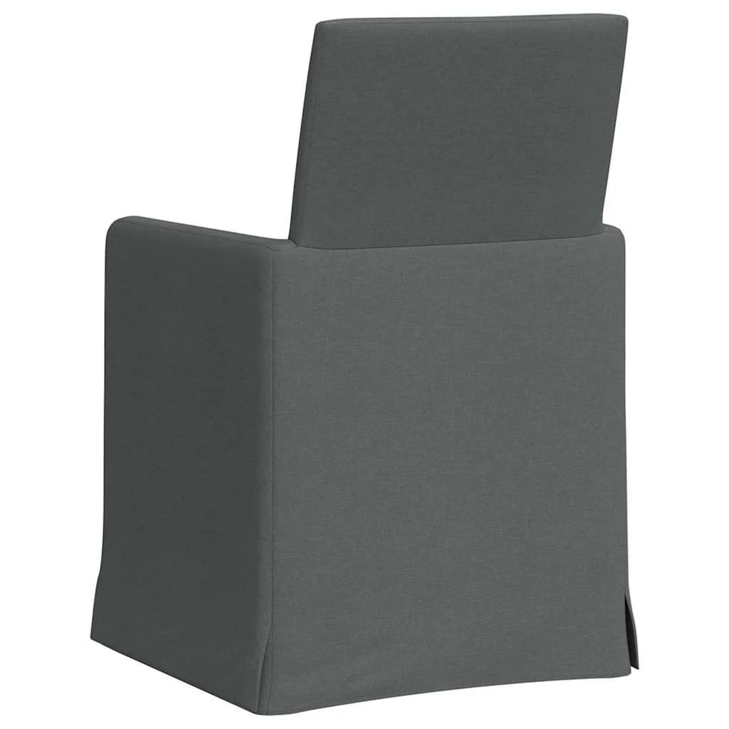 Jedilni stoli 2 kos blago Temno siva 57 x 67 x 95 cm - slika 6