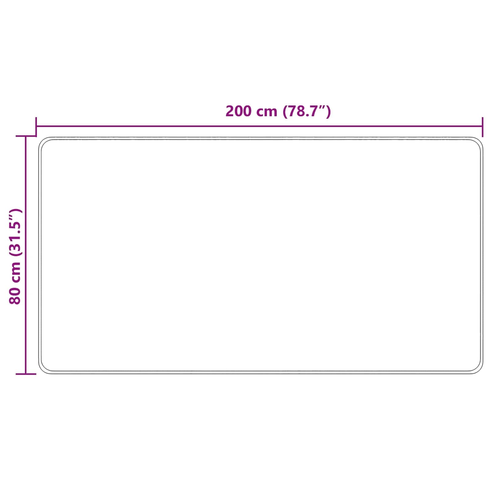 Preproga runner MARSA krema 80 x 200 cm Poliester in PVC - slika 7