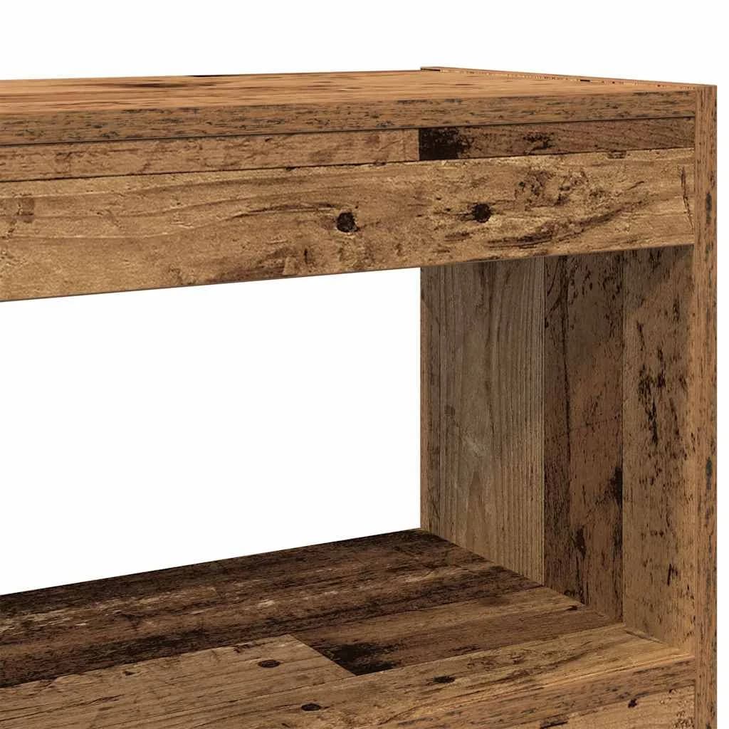 Knjižna omara 2 nivojev 100 x 30 x 72 cm Inženirski les - slika 8