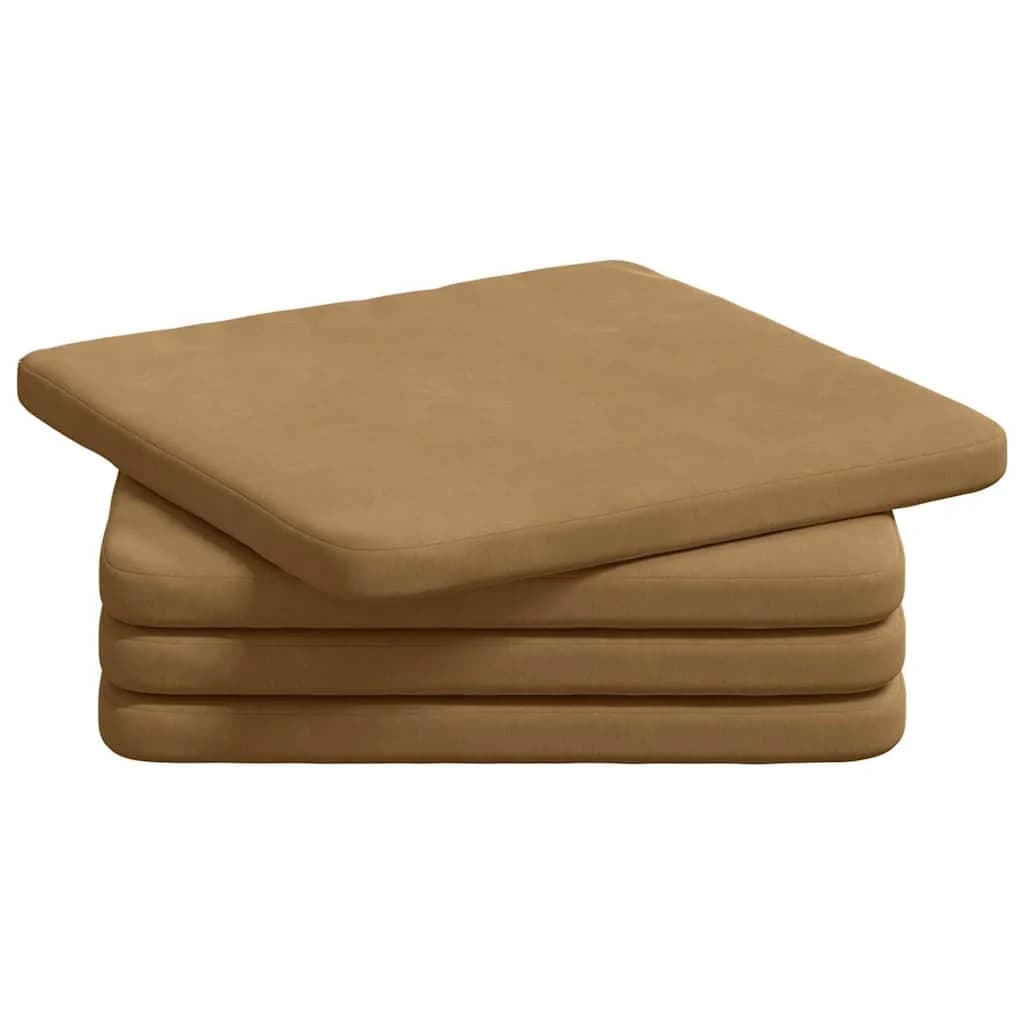 Sedežne blazine 4 kos Žamet Rjava 40 x 40 x 3 cm - slika 2