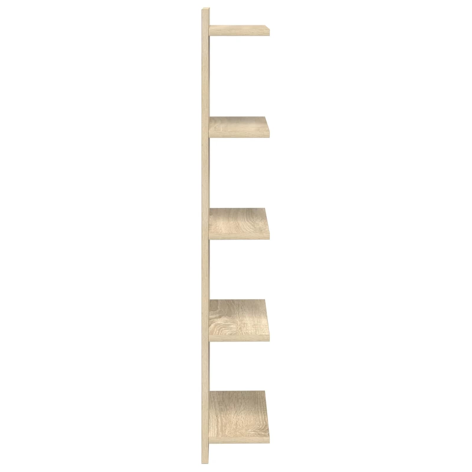 Stenska polica Sonoma hrast 30 x 15 x 100 cm Inženirski les - slika 5