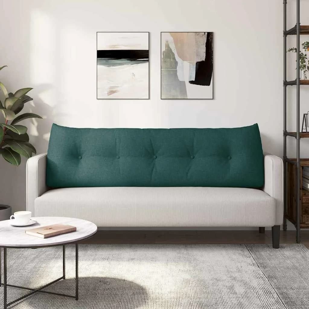 Poglavni vzglavnik Temno zelena 160 x 24 x 50 cm blago - slika 4