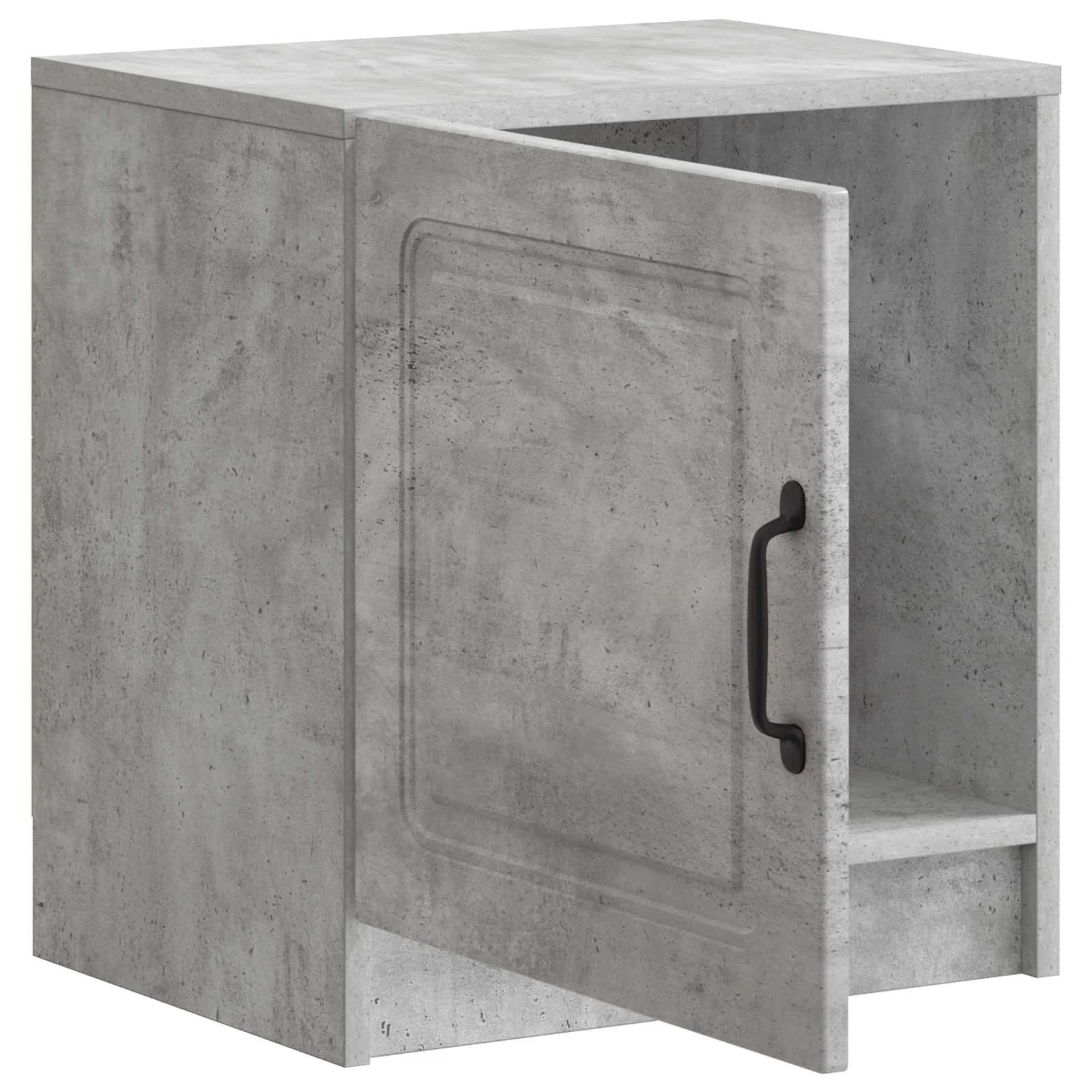 Nočna omarica Betonsko siva 43 x 34,5 x 47 cm Inženirski les - slika 4